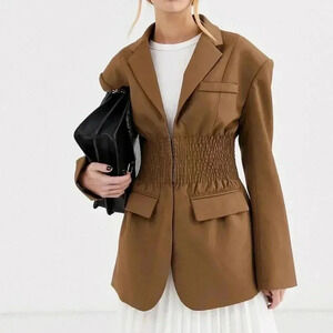 Simonett Breva Cinched Waist Blazer Size Large
